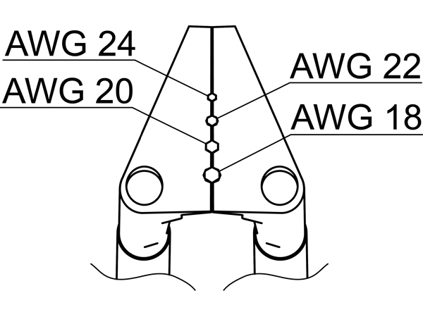 ベント型ブレード 18-24AWG