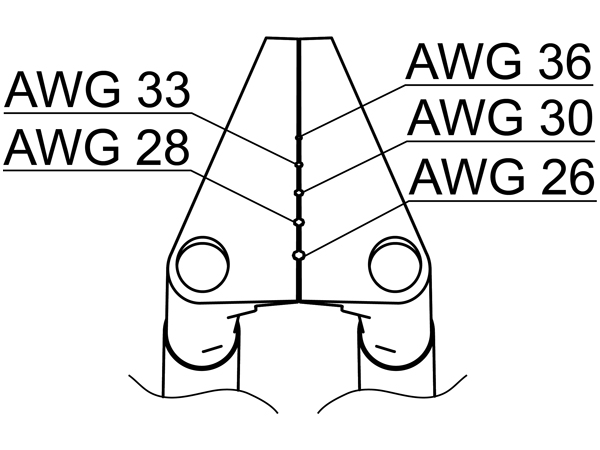 ベント型ブレード 26-36AWG